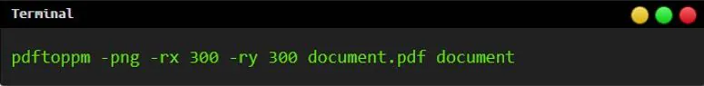convert pdf to png linux