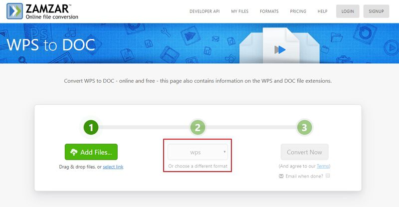 Convertidor de pdf a wps