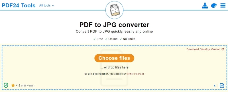 pdf24 PDF to JPG Converter Online Multiple Files
