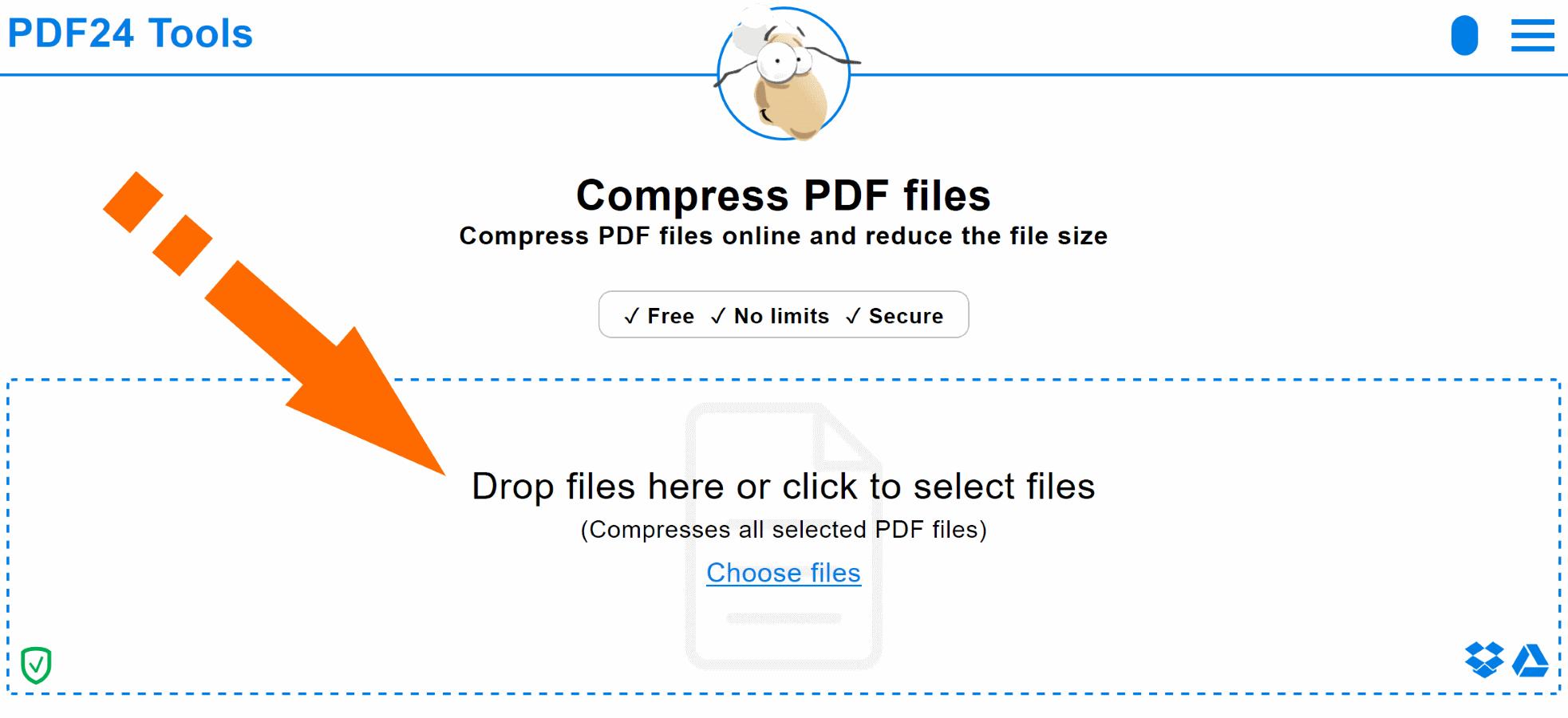 pdf24tools decrease pdf size