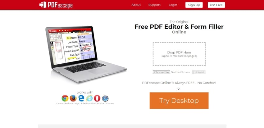 免費 PDF 可填寫表單製作工具