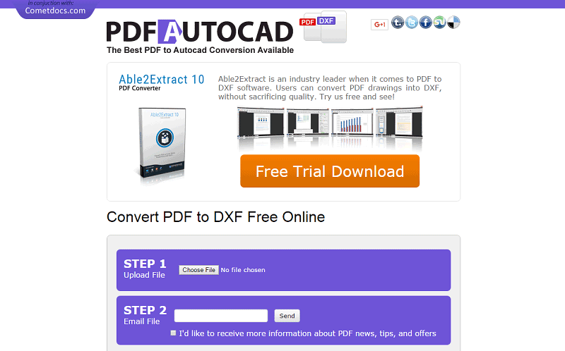 pdf à dxf en ligne