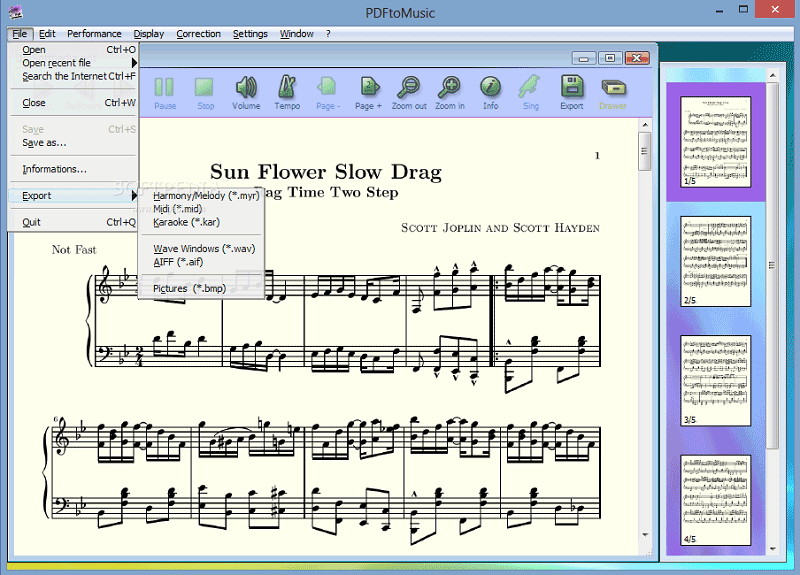 pdftomusic mp3 output