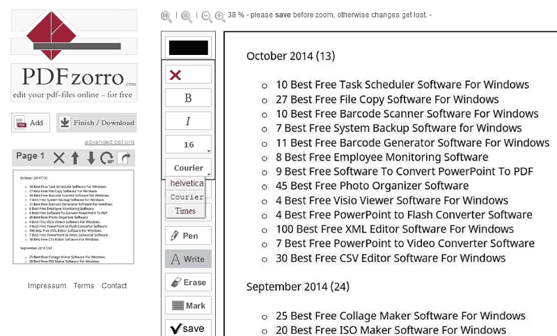 editor di pdf gratis online