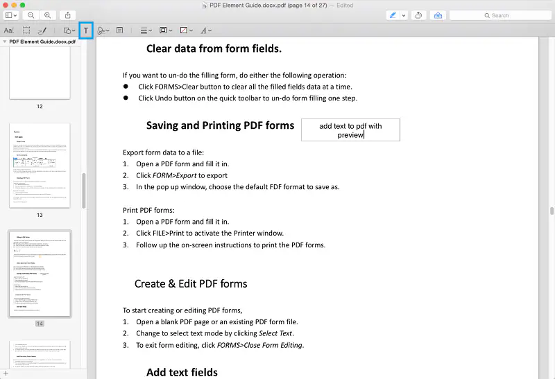 how to edit pdf text on mac