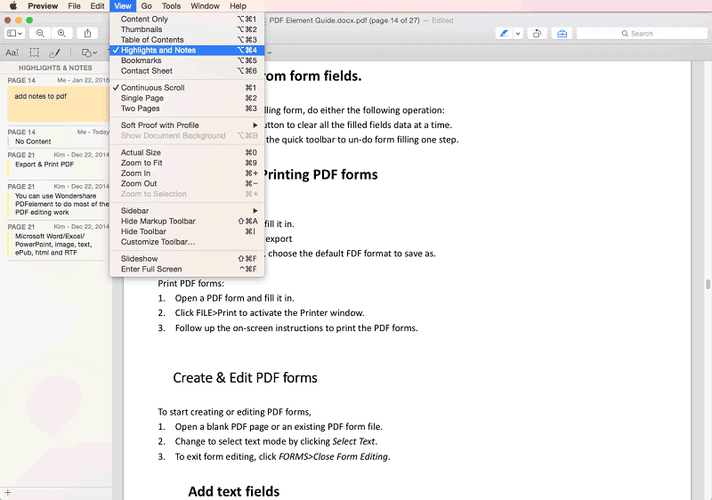 annotater pdf avec preview sur mac