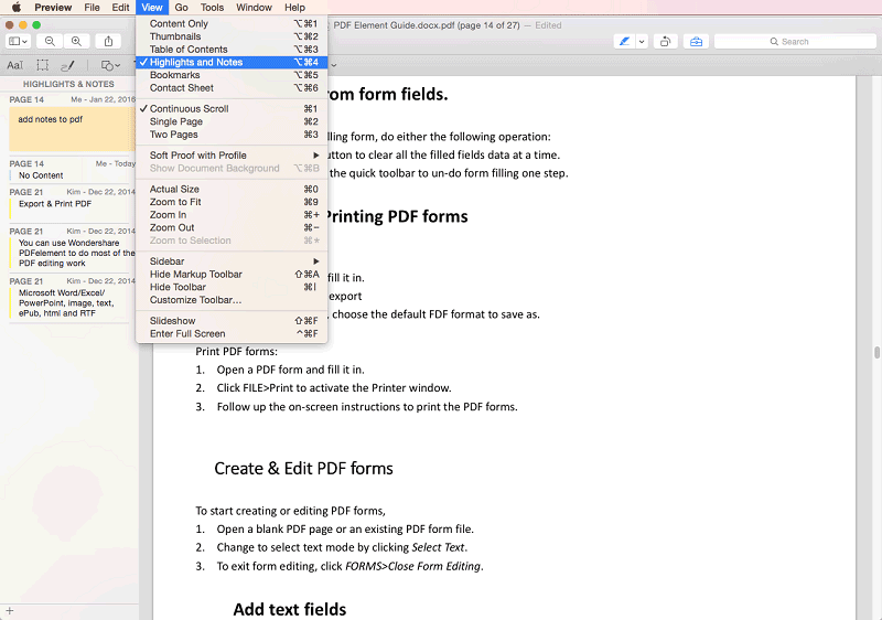 anotar um pdf com a pré-visualização no mac el capitan