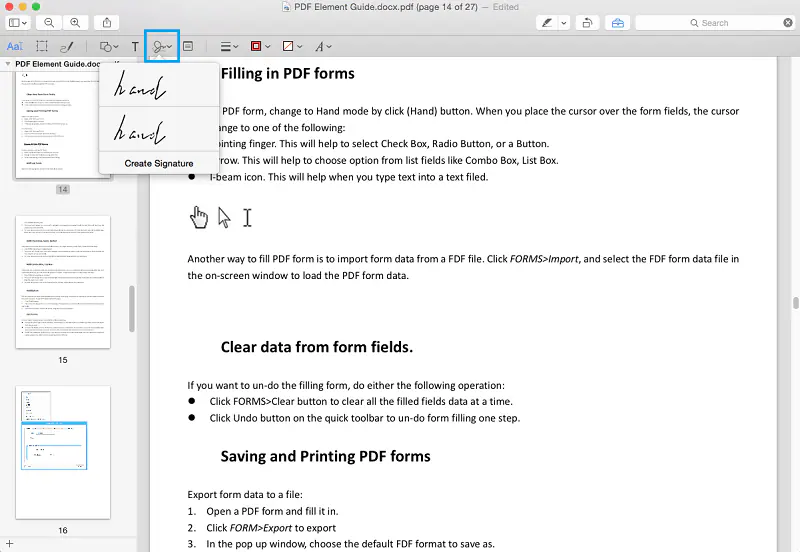 Firmar en archivo PDF con Vista Previa en Mac El Capitan