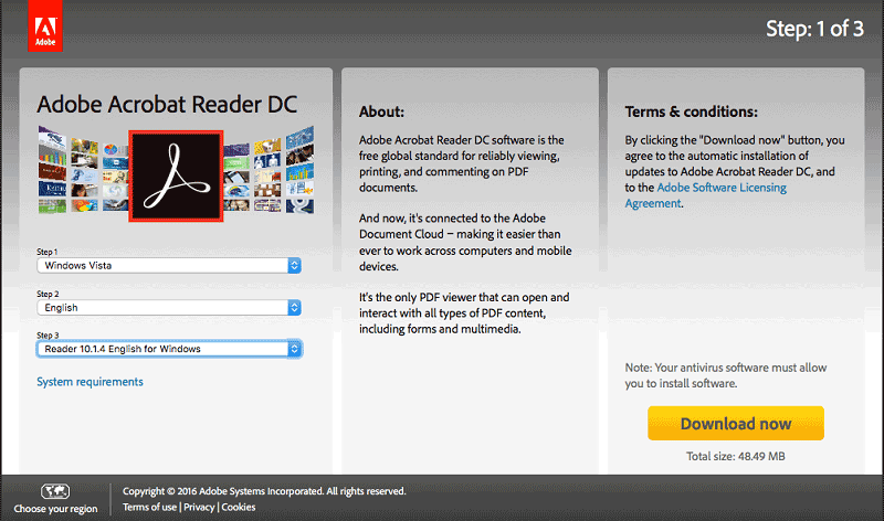 adobe acrobat reader dc not responding windows 7