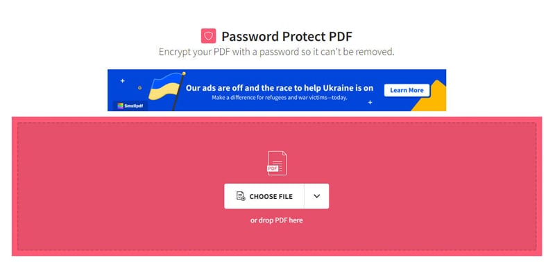 protect PDF with Smallpdf