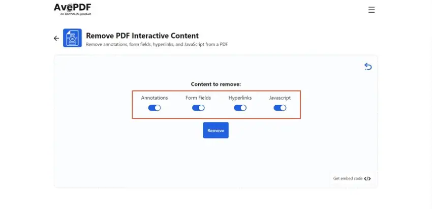 eliminar hipervínculo de pdf online