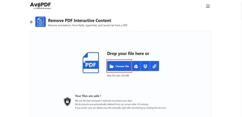 remove links from pdf online