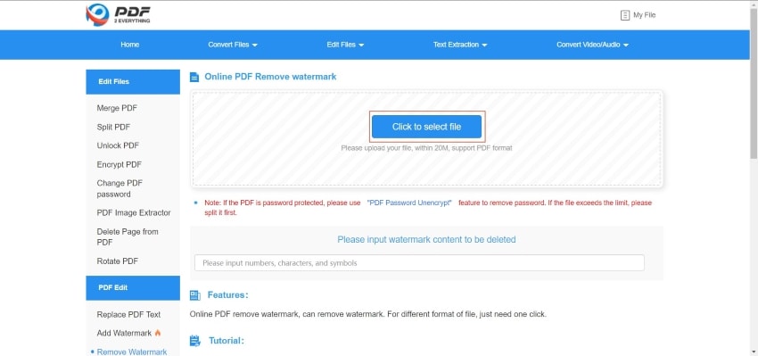 remove watermark pdf online free