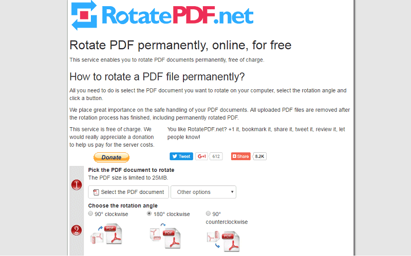 pdf en ligne pivoter et sauvegarder