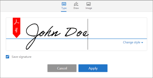 creating a pdf signature