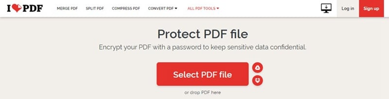 PDF-Datei auswählen ilovepdf
