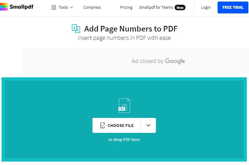 add page numbering to pdf online free