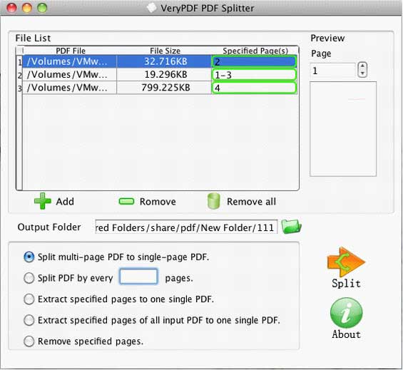 PDF splitter on Mac