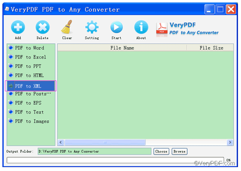 Konvertieren von PDF zu XML