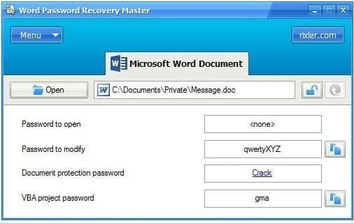 word password recovery online