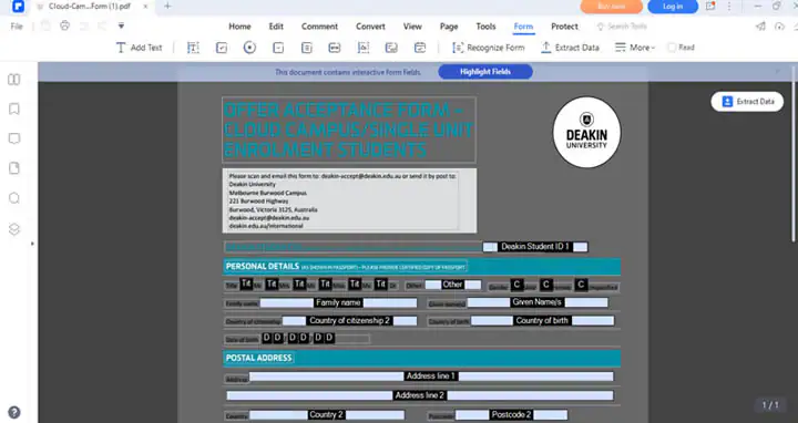 pdf-Formular in pdfelement bearbeiten