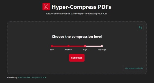 Option d'hyper compression