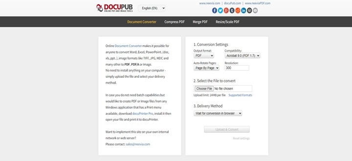 use docupub to convert image to pdf