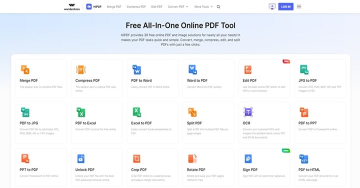 use hipdf to convert image to pdf online