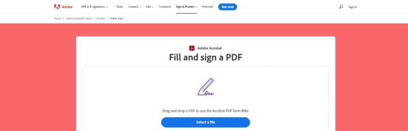 assinar pdf on-line adobe