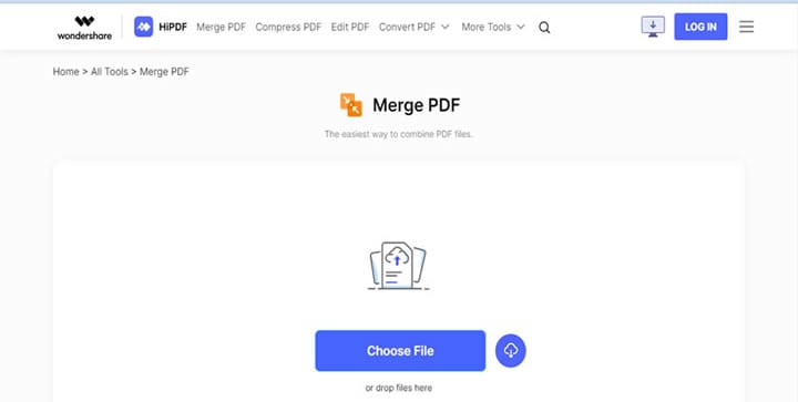 upload pdf to merge