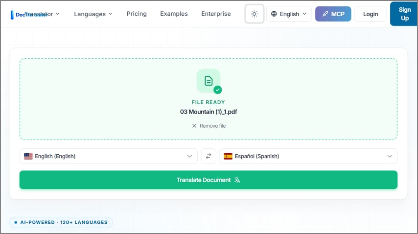 using doctranslator translate pdf books