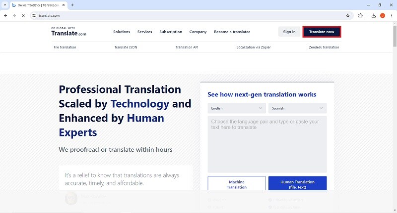 translate website platform