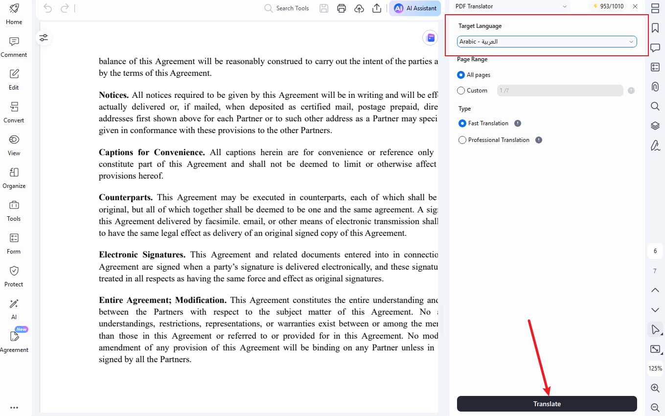 choose target language
