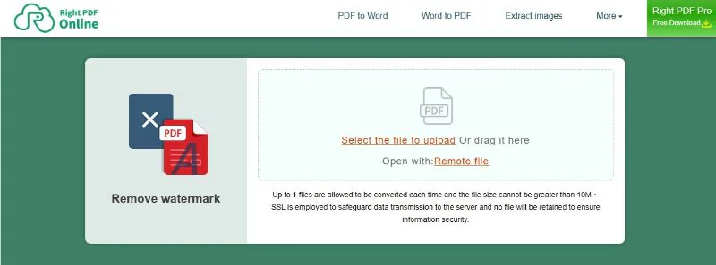 upload file right pdf