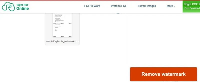 remove watermark from pdf online