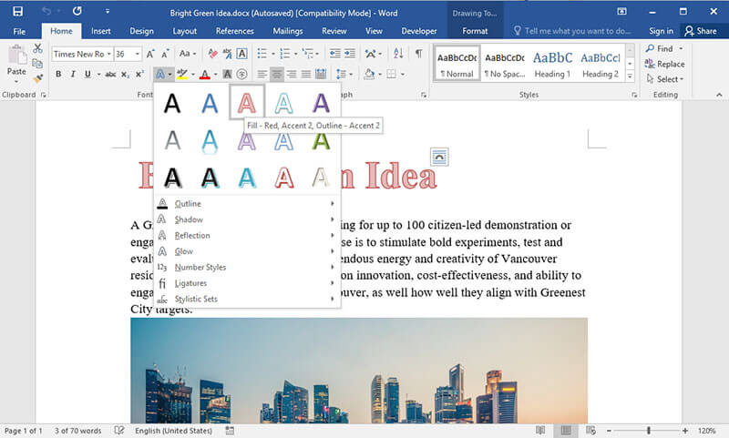 delete text box in word