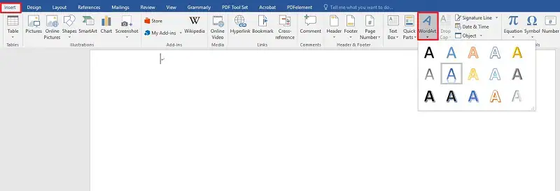 how to curve letters in word