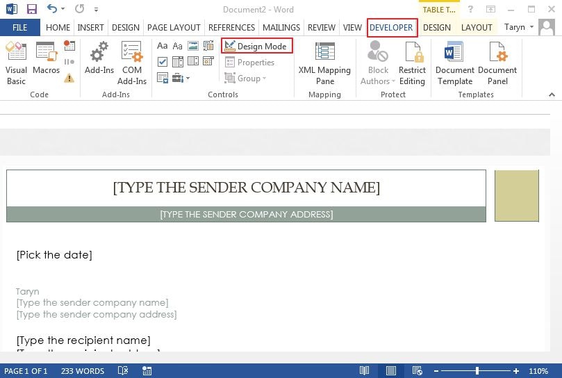 how to insert signature in word tablet