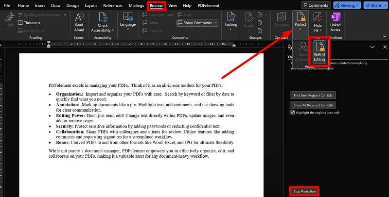 edit protected word document by resaving as rtf