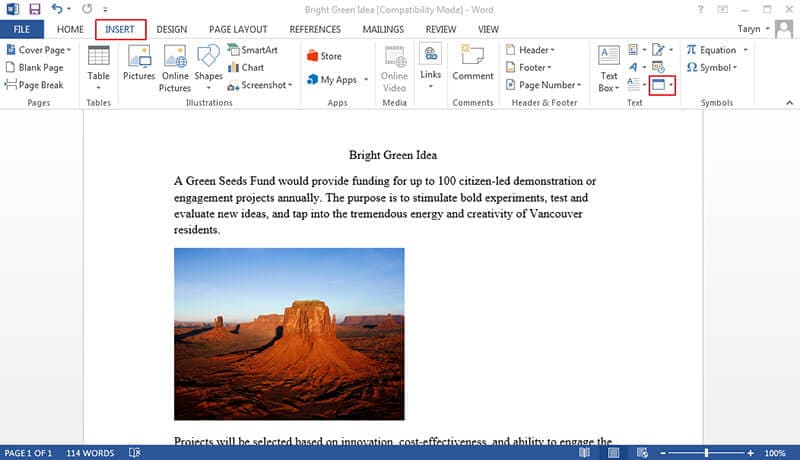 insert pdf content into word document