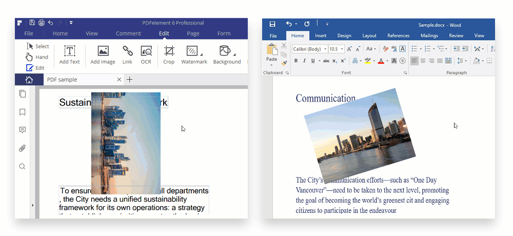 how to crop in word