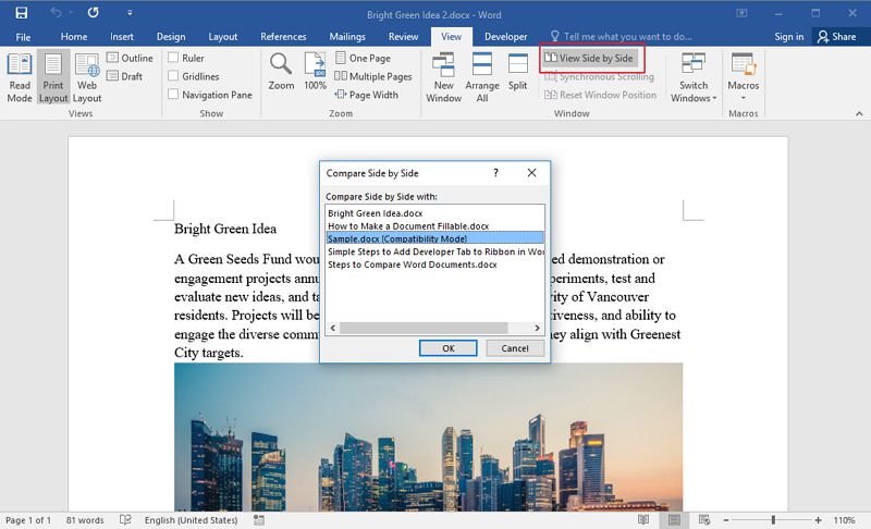 Compare Word Documents 4017