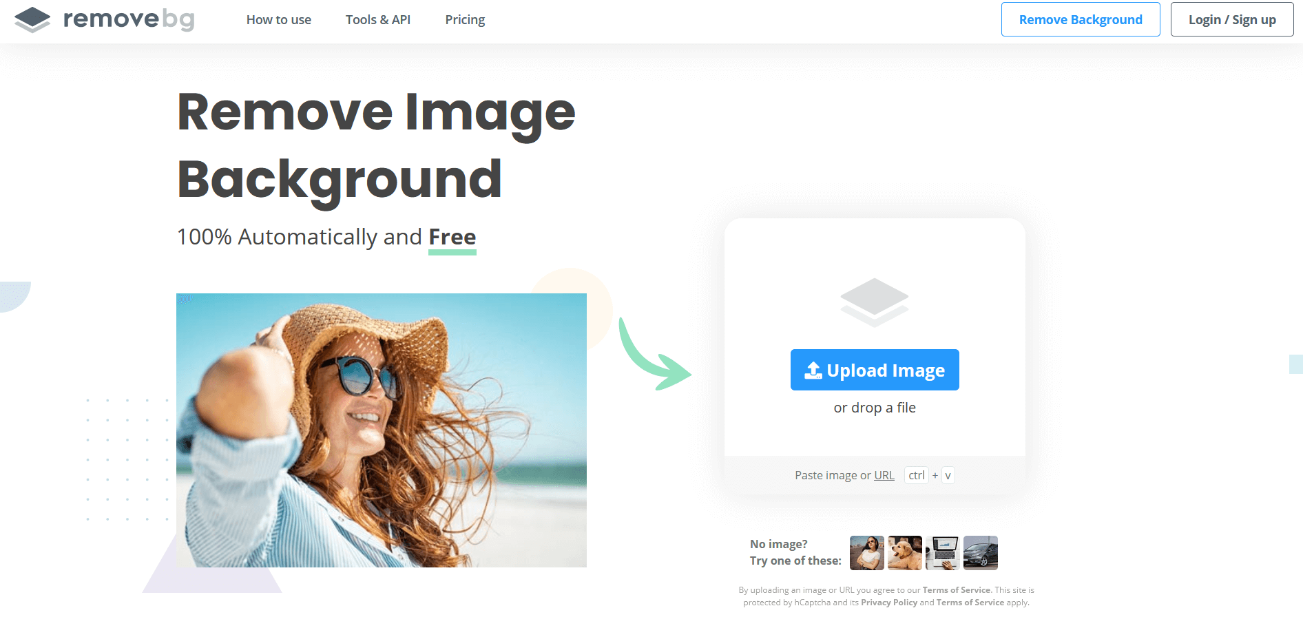 change image background with online tool