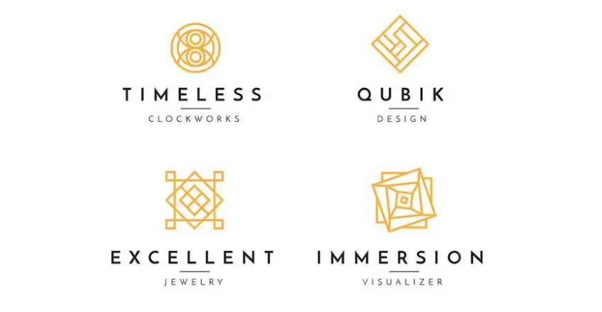 simple and geometric logos