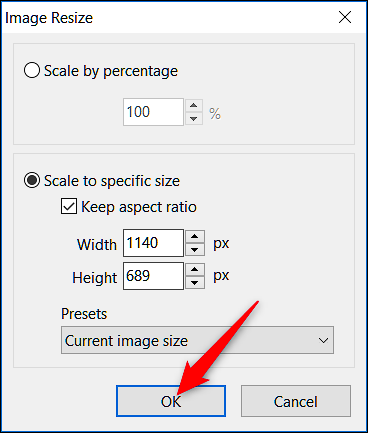 how to enlarge a jpeg photo with Windows Photo app