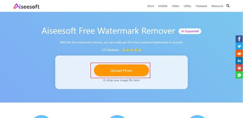 access aiseesoft watermark removal tool