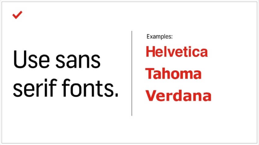 select the correct font
