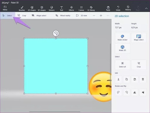 Create Transparent Image In Paint 3D