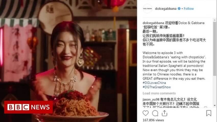 dolce and gabbana racist ad