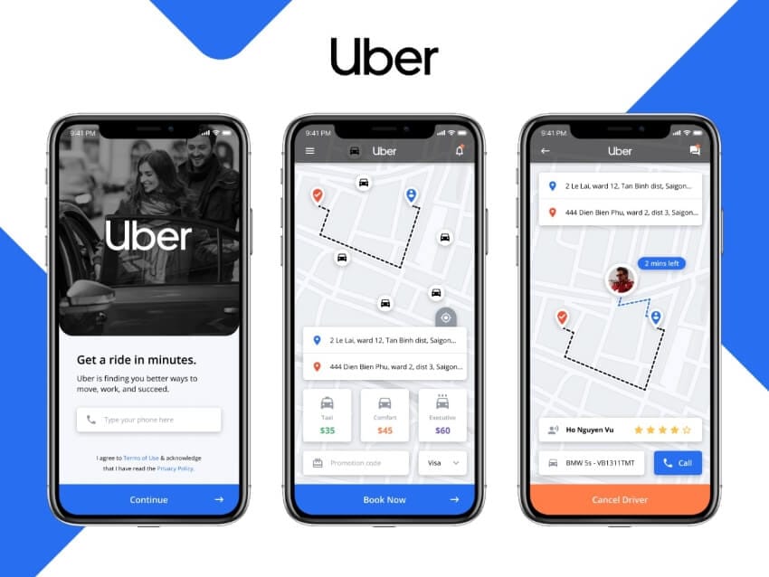 uber user interface